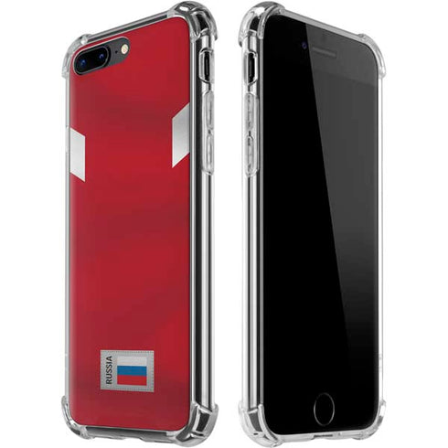 Russia Soccer Flag iPhone 7/8 Plus Clear Case